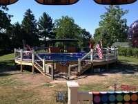 Above Ground Stone Deck - After