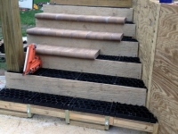 Above Ground Stone Deck - Install