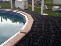 Above Ground Stone Deck - Install