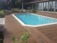 Silca System / Stonedeks Pool Side Elevated Deck - Before