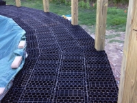 Above Ground Stone Deck - Before