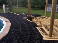 Above Ground Stone Deck - Before