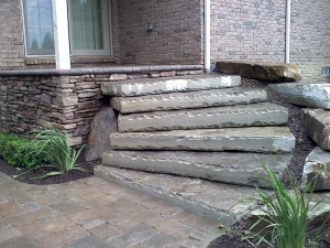 Natural Stone Steps Finished 2